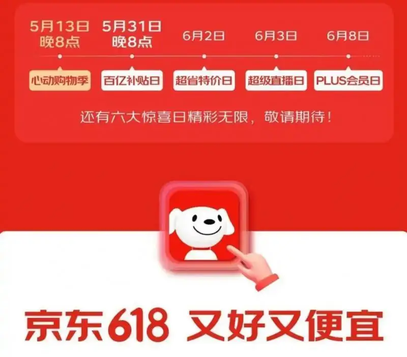 京东618活动时间表_2025年618购物节红包口令_京东618活动时间表