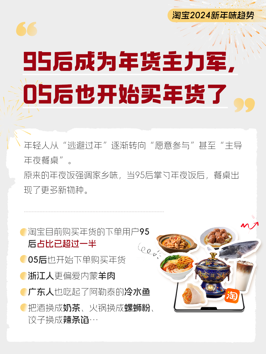天猫年货节2024新品趋势_2025淘宝年货节_95后年货消费新变化