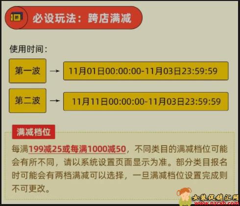 2021年双十一淘宝11.11活动时间及跨店满减门槛