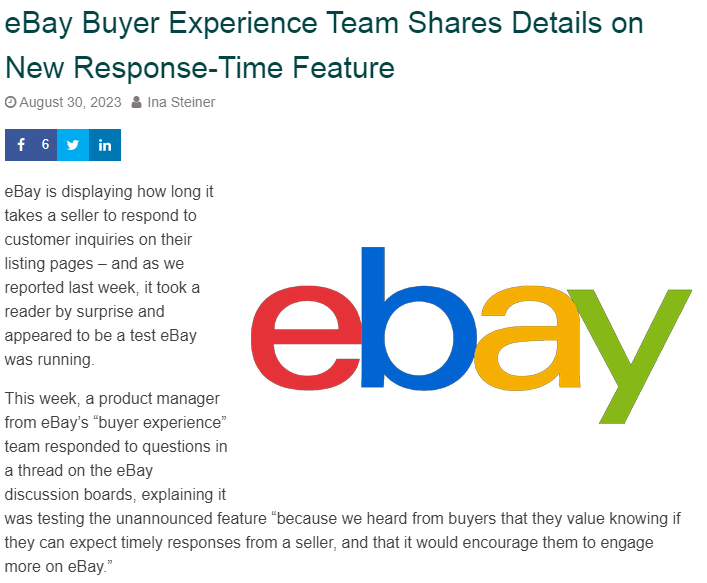  eBay 升级卖家考核 _eBay 卖家响应时间新功能 _eBay