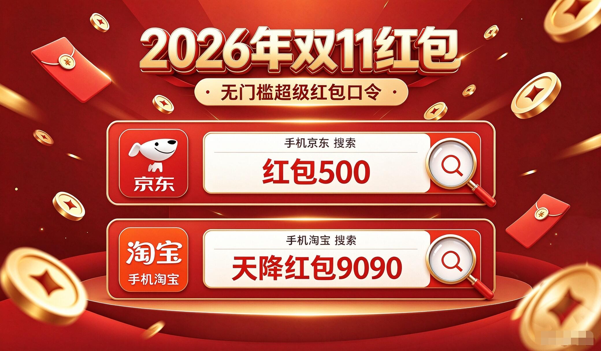 京东双11_京东双11红包领取攻略_2026双11全平台红包口令