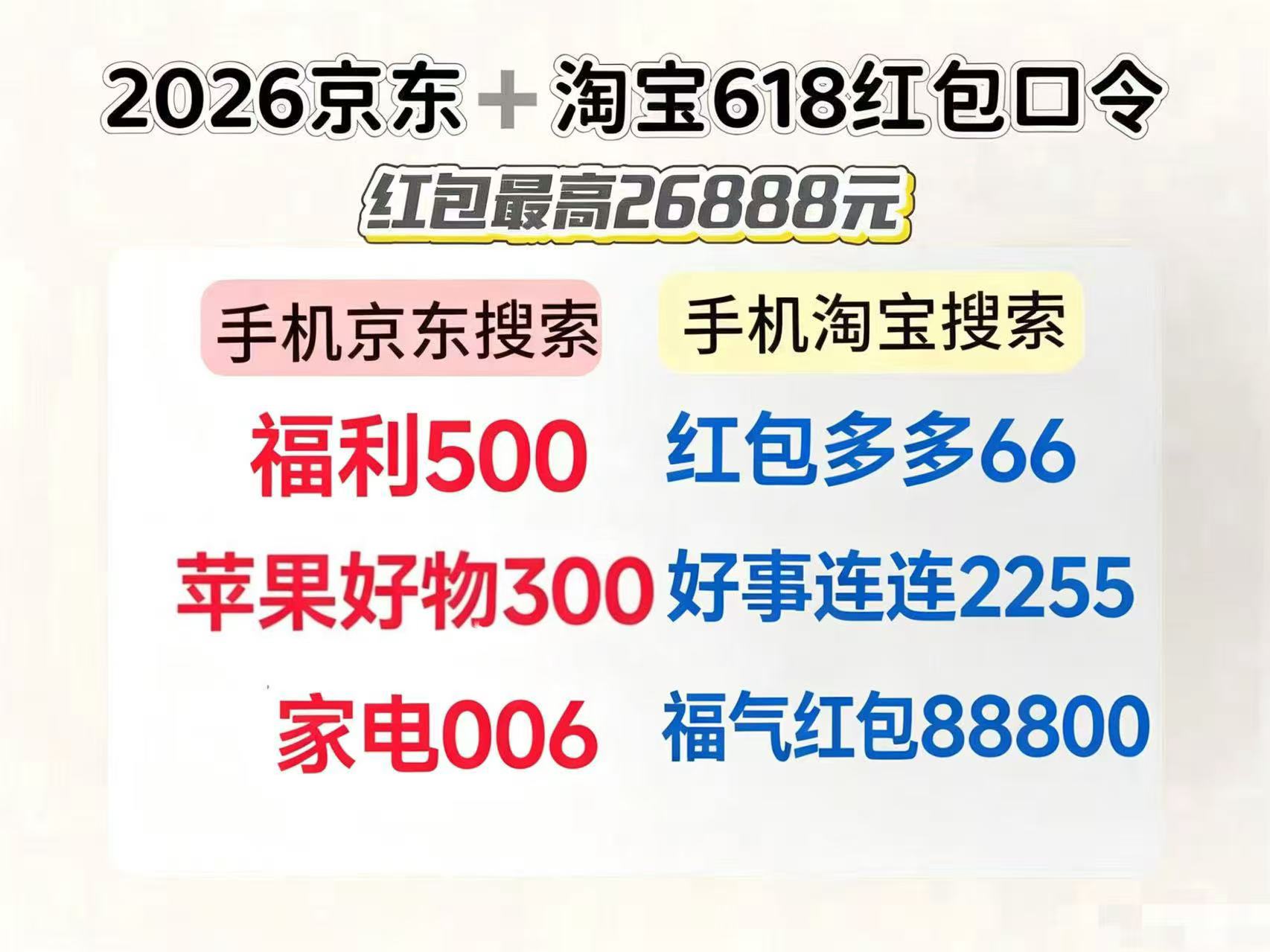 京东618攻略_淘宝618大额专属省钱口令领取方法_2026京东618红包口令汇总